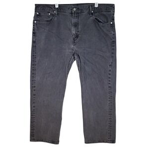 Levis 569 Jeans Mens 40x30 Black Loose Straight Fit Denim Comfort Stretch USA